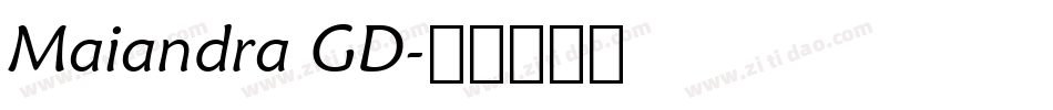 Maiandra GD字体转换